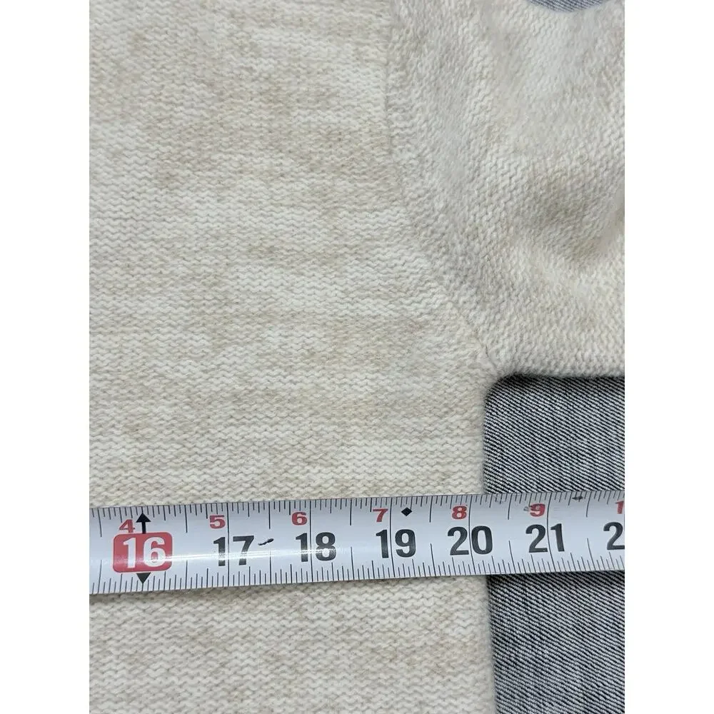 Pendleton Glacier Stripe Lambswool Shawl Cardigan Sweater Oatmeal Mens Sz Small